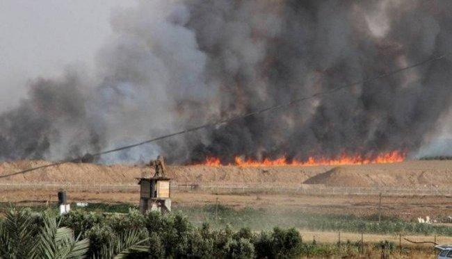 9 حرائق في مستوطنات غلاف غزة بفعل البالونات