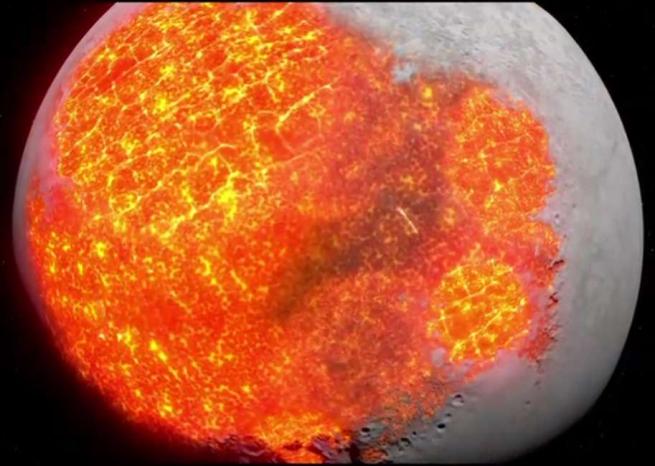 قمر الأرض كان لديه محيط من الصهارة لمدة 200 مليون سنة