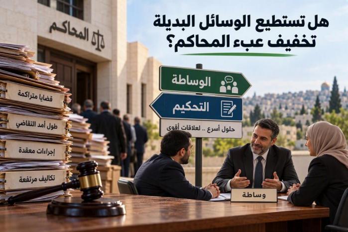 هل تستطيع الوسائل البديلة لحل النزاعات تخفيف عبء المحاكم؟ هل تستطيع الوسائل البديلة لحل النزاعات تخفيف عبء المحاكم؟