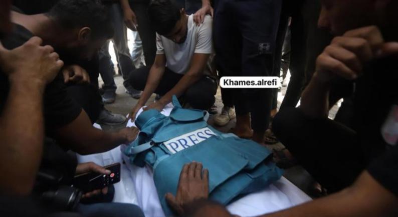 استشهاد الصحفي محمود أبو شربي شمال قطاع غزة