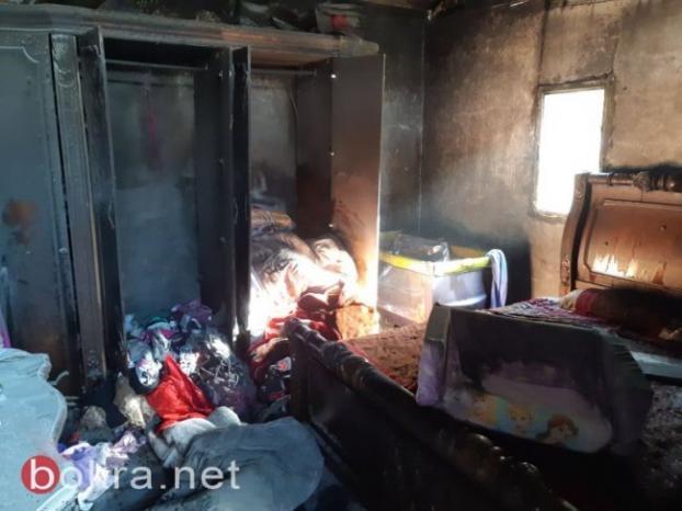حريق منزل في حورة بسبب مدفأة يتسبب بإصابة 3 طفلات وأمهن