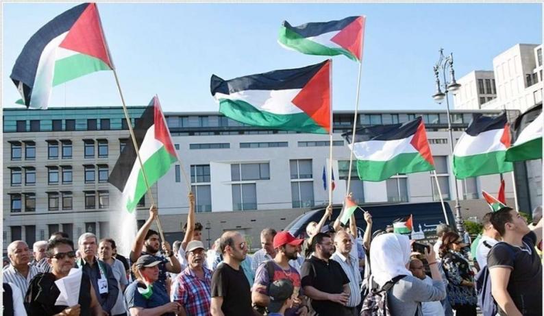 تظاهرة للجالية الفلسطينية في برلين رفضا لسياسة الضم