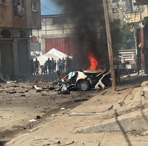 شهيد ومصابون جراء قصف الاحتلال مركبة في حي التفاح شرق مدينة غزة