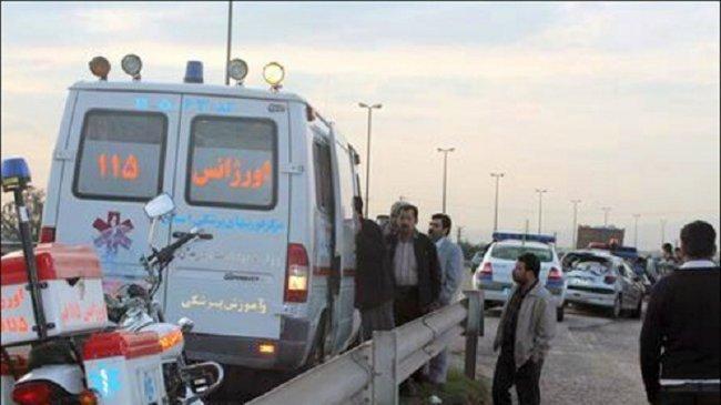تصادم 130 سيارة في إيران