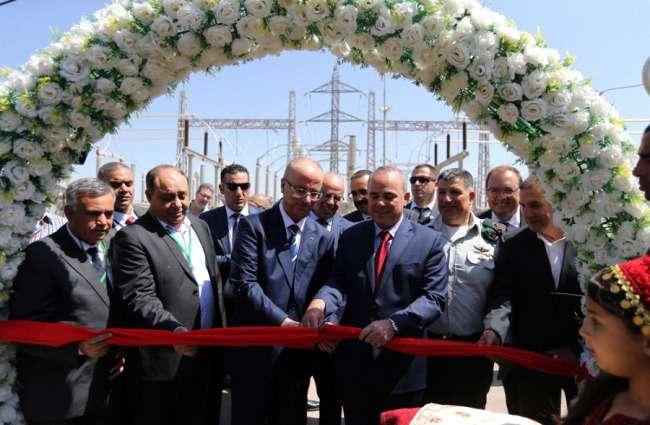 الحمدالله يفتتح محطة كهرباء جنين بحضور وزير الطاقة الإسرائيلي