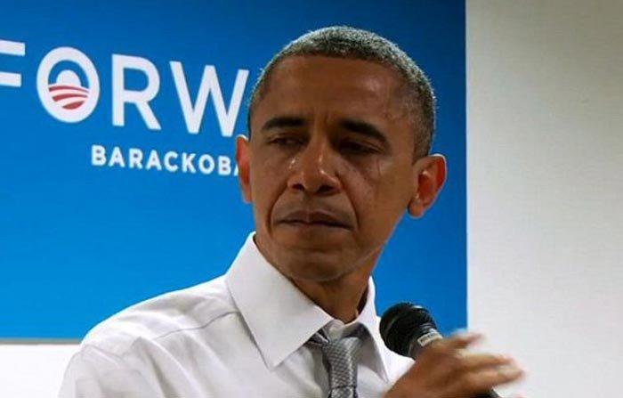 بالفيديو.. أوباما يبكى بعد انتخابه لفترة رئاسية ثانية